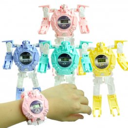 Colorful Cartoon Plastic Robot Toy Boys Watches  Colorful Cartoon Plastic Robot Toy Boys Watches