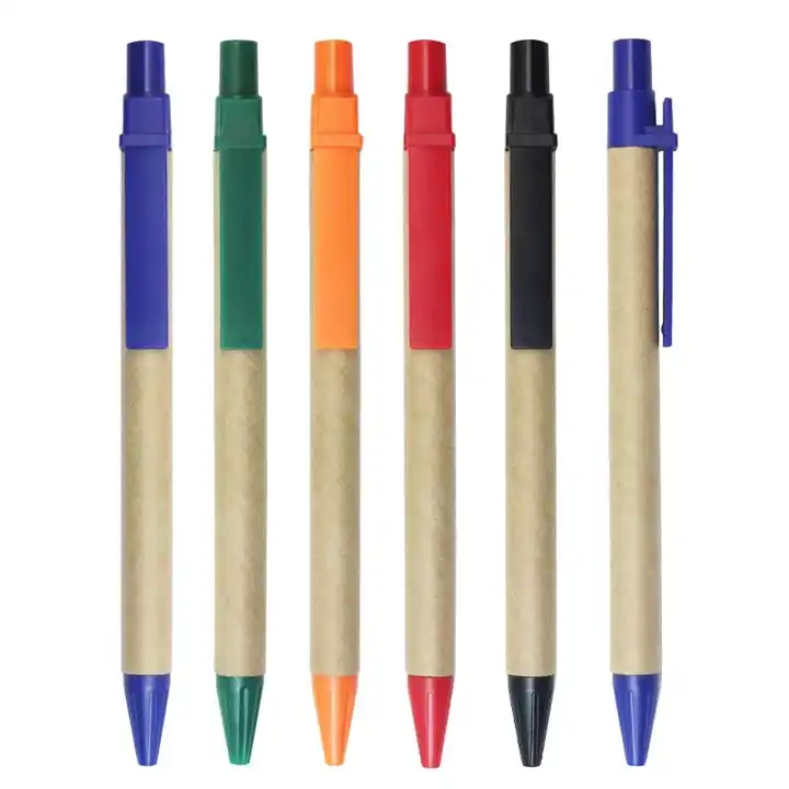 recycled pen custom logo paper ballpoint pen eco friendly