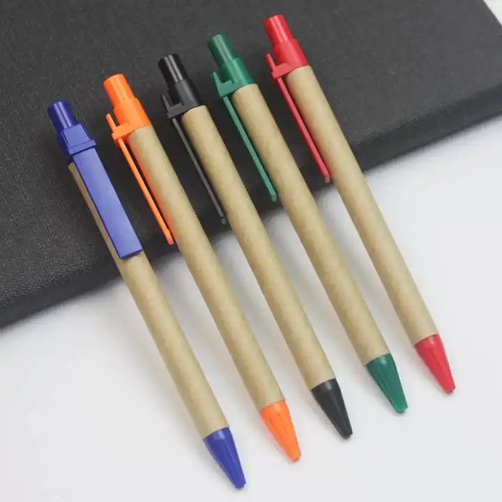 recycled pen custom logo paper ballpoint pen eco friendly