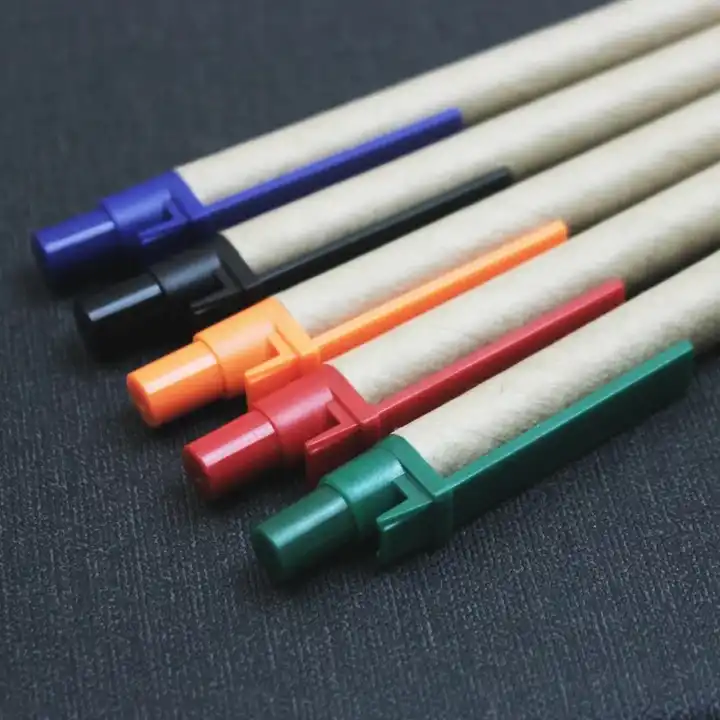 recycled pen custom logo paper ballpoint pen eco friendly