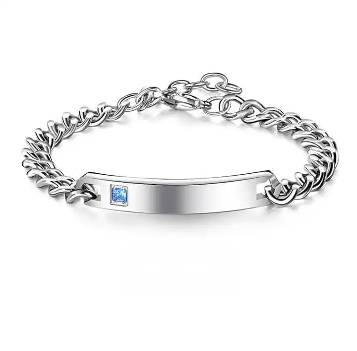 2023 Daily Wear Simple Couple Bracelet Lettered Titanium Steel Color-proof Bracelets 20PC
