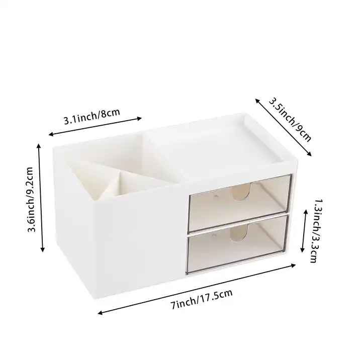 Office Desk Organizer with drawer Office Supplies And Desk Accessories Business Card Pen Stationery Holder Storage Box 100pc