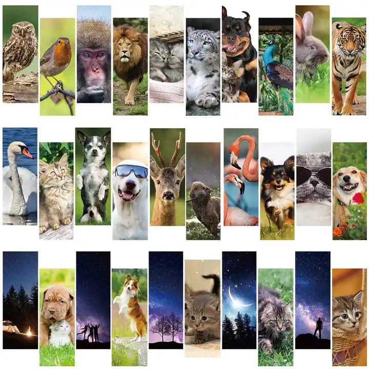 Custom Bookmarks for Kids Inspirational Animal Bookmarks Space Galaxy Sky Bookmarks Adventure For Men Women Book Marks 1000pc
