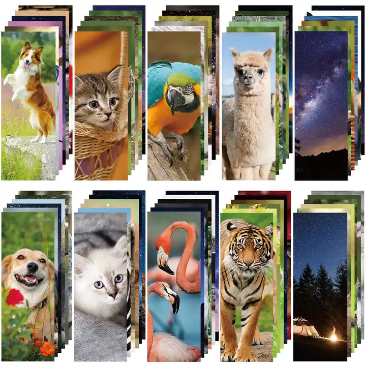 Custom Bookmarks for Kids Inspirational Animal Bookmarks Space Galaxy Sky Bookmarks Adventure For Men Women Book Marks 1000pc