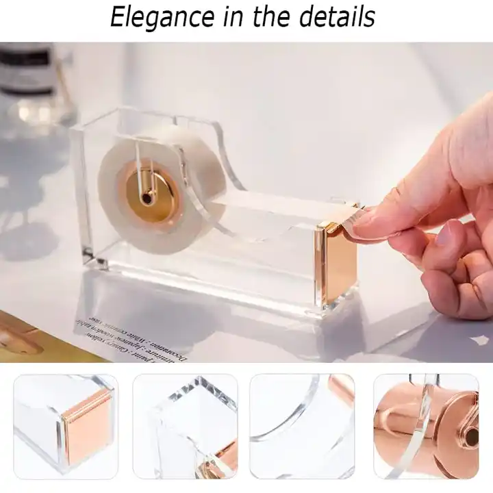 Office Supplies Acrylic Stapler Staple Remover Tape Holder Ballpoint Pen Scissor Binder Clips Staples Phone Holder 10pc