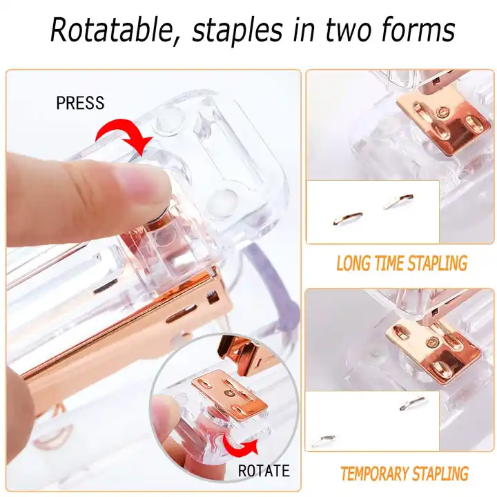 Office Supplies Acrylic Stapler Staple Remover Tape Holder Ballpoint Pen Scissor Binder Clips Staples Phone Holder 10pc